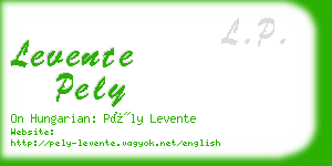 levente pely business card